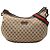 Gucci Beige GG Canvas Web Halbmond Crossbody Tasche