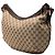 Gucci Beige GG Canvas Web Halbmond Crossbody Tasche - Ansicht 2