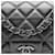 Chanel Mini Rectangular Classic Metallic Lambskin Single Flap Grigio Marrone Grigio antracite - vista 6