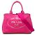 Borsa Tote Prada Small Canvas Canapa Logo Rosa