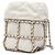 Borsa a secchiello Chanel Mini in pelle di agnello bianca con catena CC e coulisse Bianco Crudo - vista 2