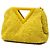Bottega Veneta Borsa Satchel The Point Triangle Small in Raphia Bouclé Gialla Giallo - vista 2