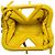 Bottega Veneta Borsa Satchel The Point Triangle Small in Raphia Bouclé Gialla Giallo - vista 4