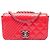 Chanel Red Small Quilted Patent Coco Boy Flap Rosso