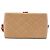 Vanity Bolso Box Chanel Beige CC de piel de cordero acolchada efecto carey - vista 3
