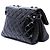 Chanel Black Large CC Quilted Patent Double Compartment Flap Nero - vista 2
