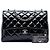 Chanel Black Large CC Quilted Patent Double Compartment Flap Nero - vista 7