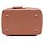 Chanel Vanity Case Knock On Wood in pelle d'agnello matelassé marrone Large Carne - vista 3