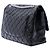 Chanel Reissue 2.55 Double Flap 227 in pelle di vitello invecchiata matelassé nera Nero - vista 2