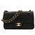 Chanel Black Small Classic Lambskin Double Flap Nero
