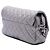 Chanel Silver Medium Quilted Metallic Grained Calfskin Casual Rock Flap Argento - vista 2