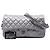 Chanel Silver Medium Quilted Metallic Grained Calfskin Casual Rock Flap Argento - vista 7