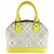 Borsa Louis Vuitton Alma BB Grigio Giallo - vista 3