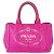 Borsa Prada in tela Canapa rosa