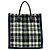 Borsa Tote Saint Laurent Rive Gauche Nero Bianco - vista 3