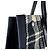 Borsa Tote Saint Laurent Rive Gauche Nero Bianco - vista 6