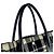 Borsa Tote Saint Laurent Rive Gauche Nero Bianco - vista 9