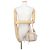 Borsa a mano Prada in pelle beige - vista 4