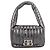 Borsa a tracolla Balenciaga - Monaco BB Small Leather Metallico