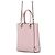 Mini borsa in pelle Prada con triangolo in rilievo Rosa - vista 2