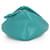 Bolsa de couro acolchoada com triângulo Prada Verde Turquesa - vista 3