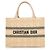 Christian Dior Book Tote Cannage Medium Raffia Tasche Schwarz Beige
