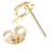 Tiffany & Co Orecchino Tiffany Loving Heart (orecchino singolo) in oro giallo 18K - vista 3