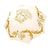 Ombrello Versace con stampa Medusa e Barocco Bianco D'oro - vista 5