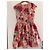 Vestido de verano floral de seda Cacharel Castaño Rosa Roja Beige Verde - vista 2