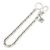 Louis Vuitton Silver Metal Wallet Chain Silvery