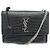 BORSA A MANO SAINT LAURENT SUNSET 442906 PELLE NERA EFFETTO COCCO TRACOLLA Nero