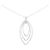 Autre Marque Collana in Pt850 con diamanti Argento