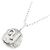 Autre Marque K10 Weißgold Initial Y Diamant-Halskette Silber - Ansicht 3