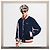 Louis Vuitton Elegante Varsity Jacke Regular Fit Blau - Ansicht 3