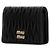 Miu Miu Cartera Pequeña de Piel Napa Acolchada Negra AFPP Negro - vista 4