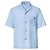Louis Vuitton Besticktes Signature Chambray Kurzarmhemd Regular Fit Blau