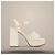 Louis Vuitton Sandalo platform Mare Ecru White Bianco - vista 3