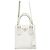 Prada Mini bolso tote bandolera en piel Saffiano blanca Blanco