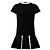 Louis Vuitton Vestido con Volantes en Contraste Negro