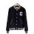 Céline Texturierte Wool Teddy Varsity Bomberjacke Schwarz
