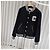 Céline Texturierte Wool Teddy Varsity Bomberjacke Schwarz - Ansicht 2