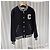 Céline Texturierte Wool Teddy Varsity Bomberjacke Schwarz - Ansicht 3