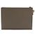 Saint Laurent Borsa Clutch in pelle kaki con tracolla per tablet - vista 5