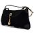 Gucci Borsa a spalla e crossbody con patta in camoscio nero, logo e ciondolo tigre dorato - vista 2