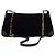Gucci Borsa a spalla e crossbody con patta in camoscio nero, logo e ciondolo tigre dorato - vista 4