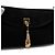 Gucci Borsa a spalla e crossbody con patta in camoscio nero, logo e ciondolo tigre dorato - vista 8