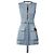 Louis Vuitton Gewaschenes Denim-Kleid mit Utility-Taschen Blue Grey Blau