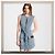 Louis Vuitton Gewaschenes Denim-Kleid mit Utility-Taschen Blue Grey Blau - Ansicht 5
