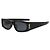 Saint Laurent Gafas de sol SL Cassandra Monogram Rectangular Wide para mujer Negro - vista 3