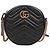 Gucci Borsa a tracolla rotonda mini GG Marmont Nera Nero